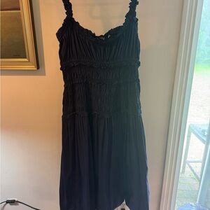 Doen Midnight Blue Maxi Dress with smocked bodice